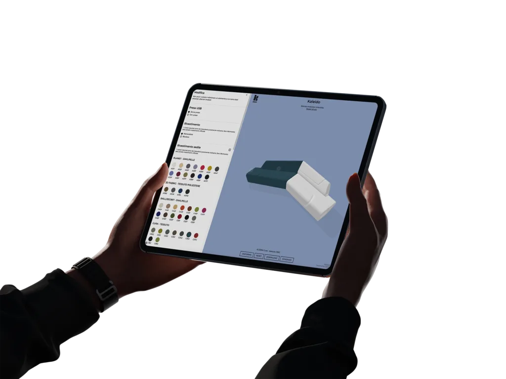 Configuratore user-friendly per divani modulari Kastel