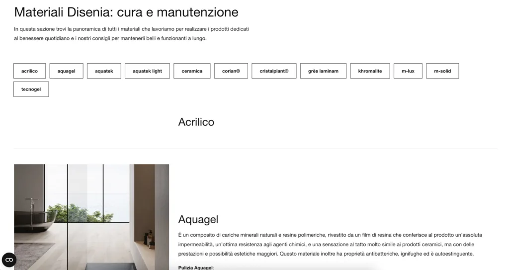 Sito web Disenia