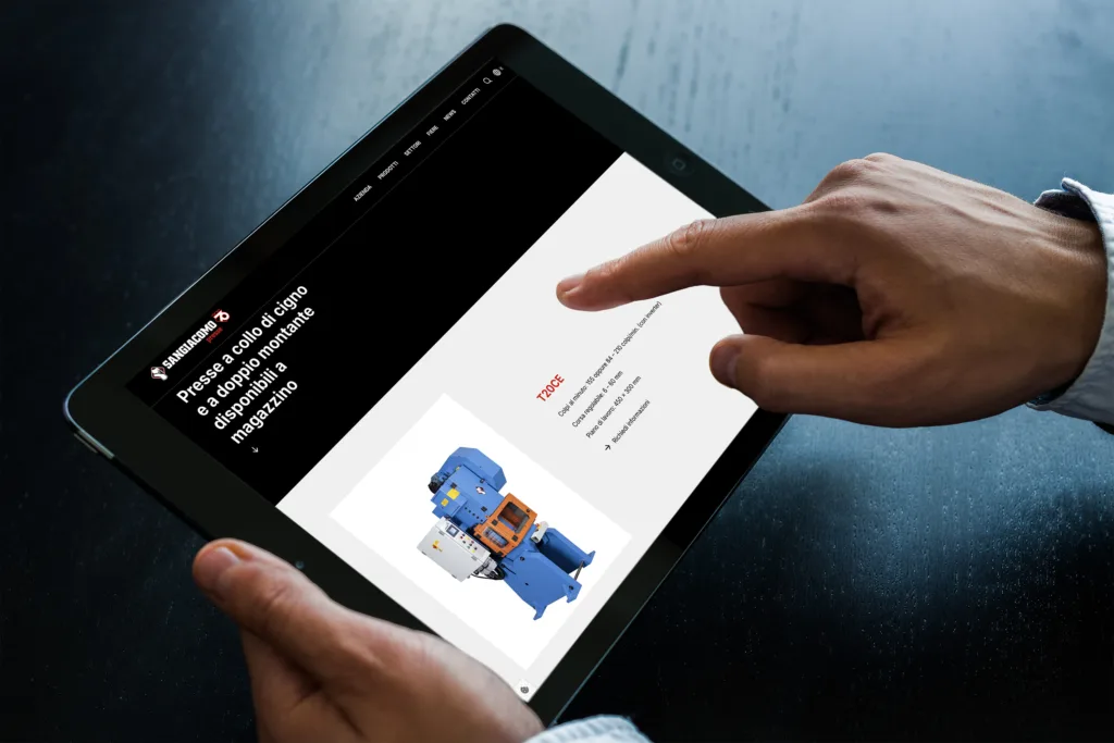 Sito web Sangiacomo Presse